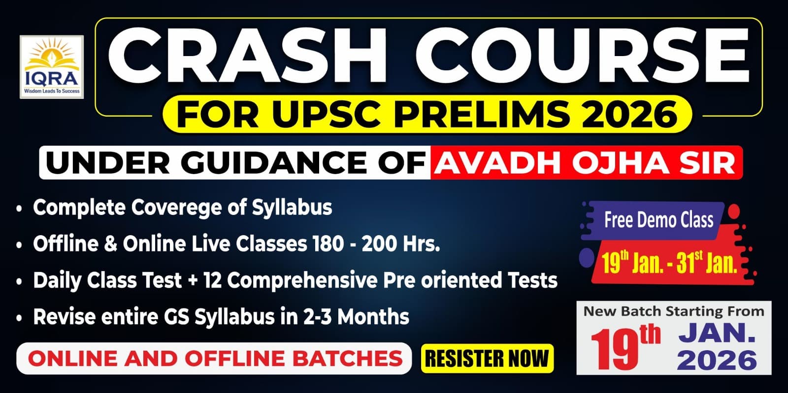 UPSC Prelims Crash Course 2026